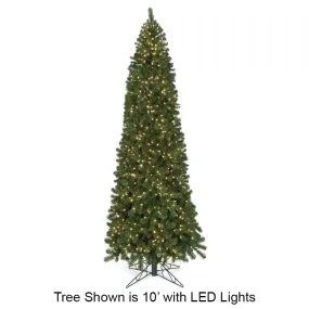 10'Hx50"W Virginia Pine LED-Lighted Artificial Christmas Tree w/Stand -Green