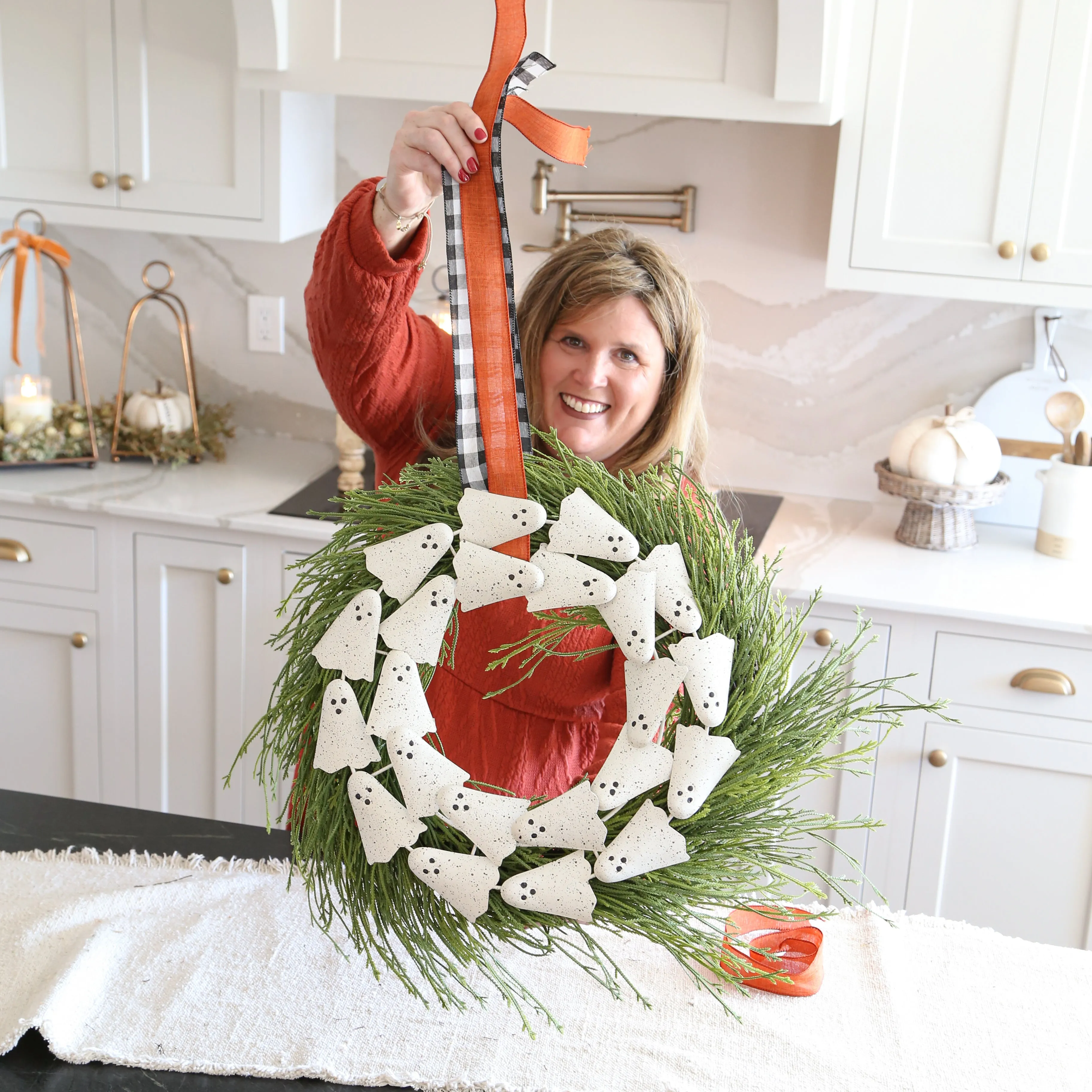 16 inch Ghost Wreath -DOORBUSTER SALE!