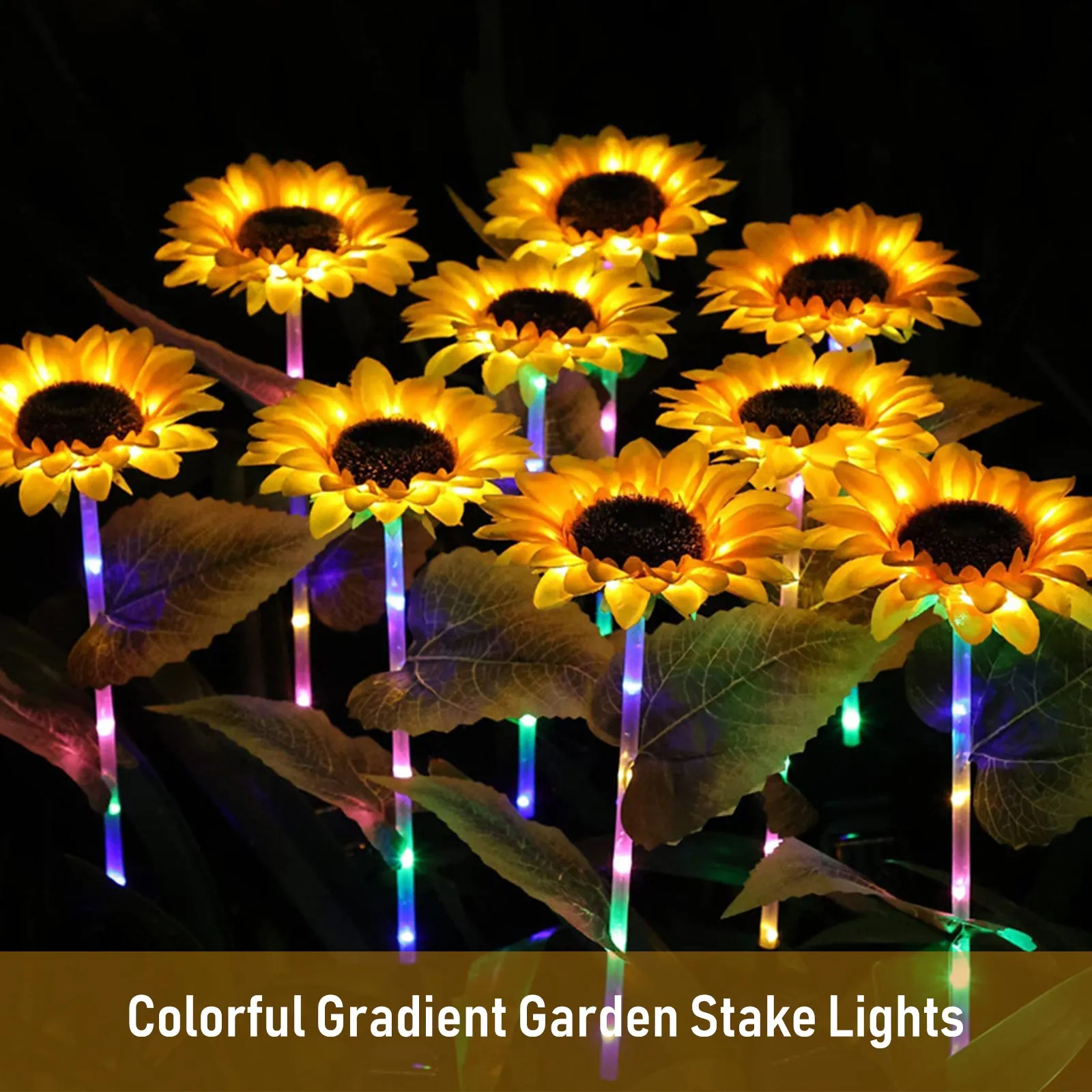 2Pack Sunflower LED Solar Lights