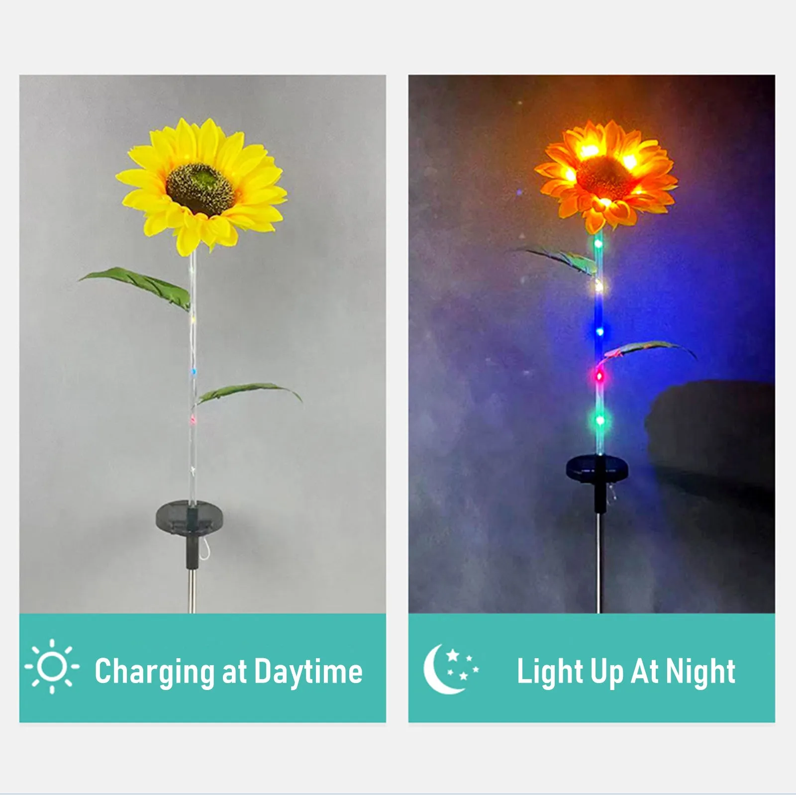 2Pack Sunflower LED Solar Lights