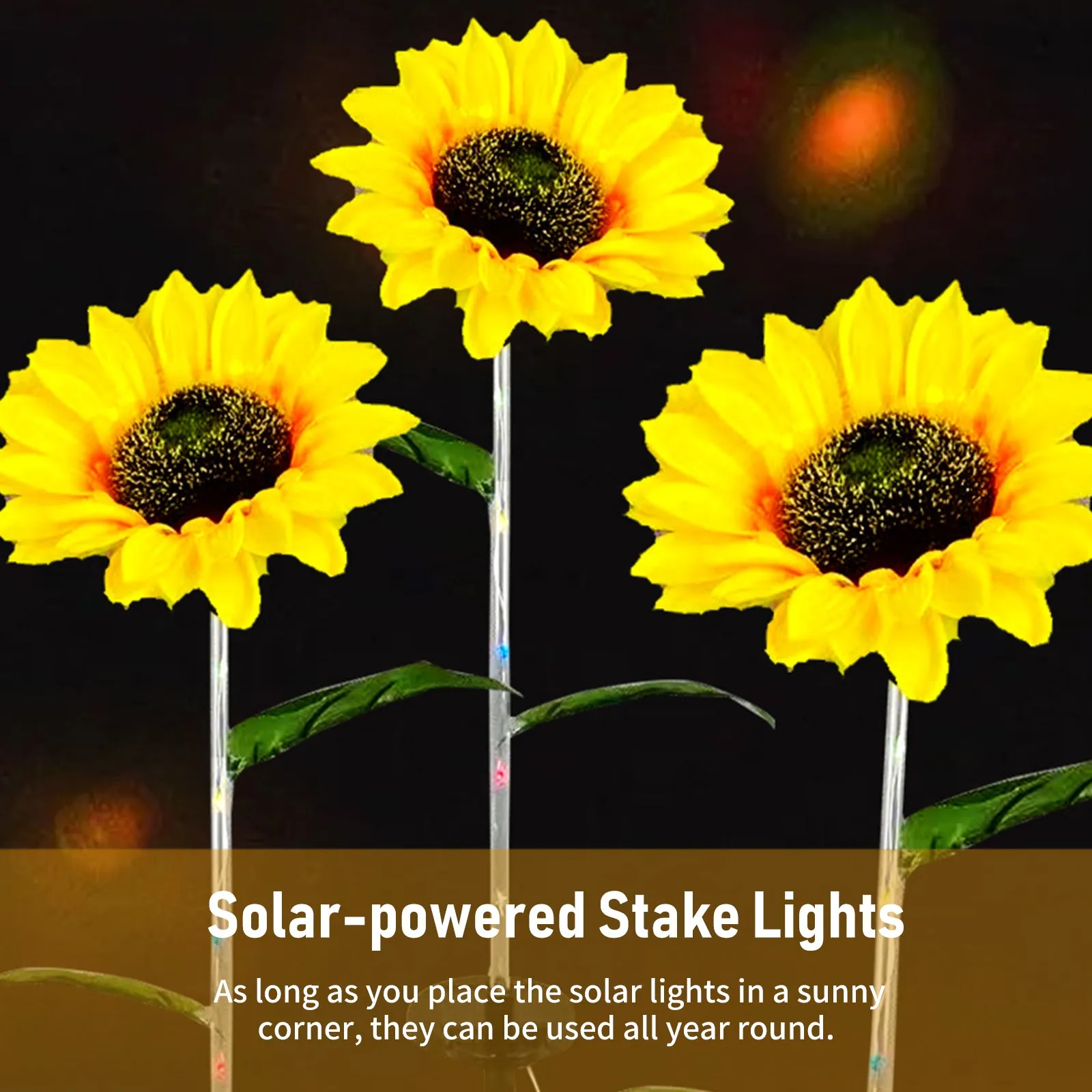 2Pack Sunflower LED Solar Lights