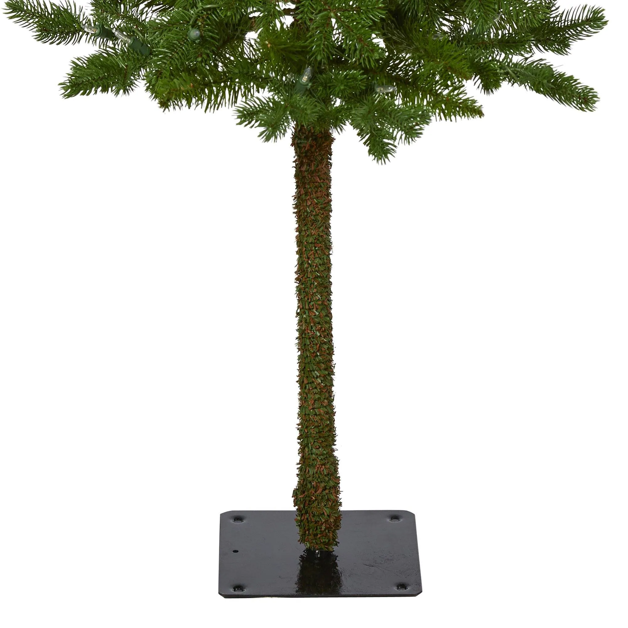 3' Swiss Alpine Artificial Christmas Tree with 50 Clear LED Lights and 60 Bendable Branches