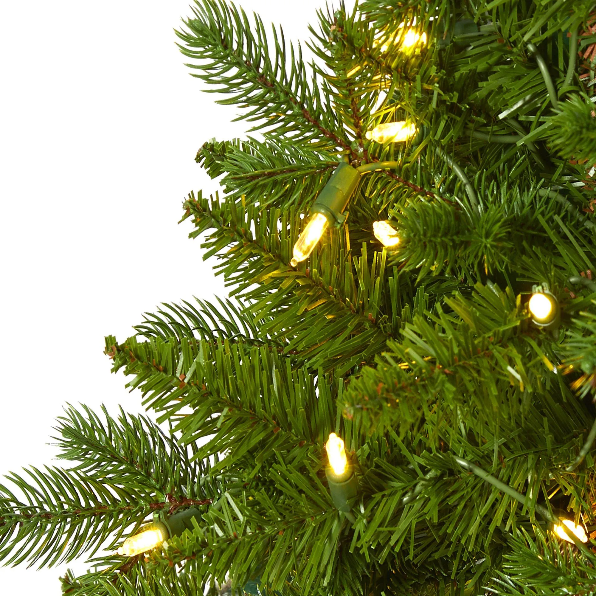 3' Swiss Alpine Artificial Christmas Tree with 50 Clear LED Lights and 60 Bendable Branches