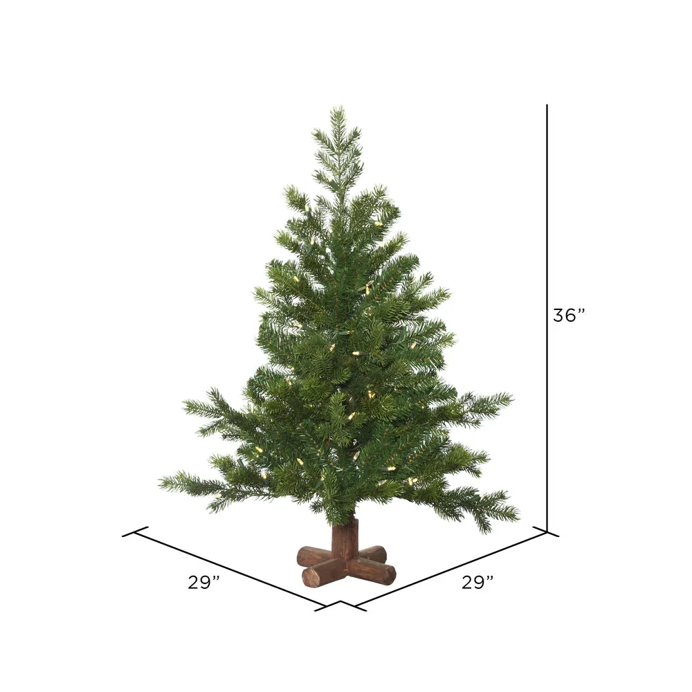 3' x 29" Eagle Fraser Fir Full Artificial Christmas Tree Warm White Dura-lit LED