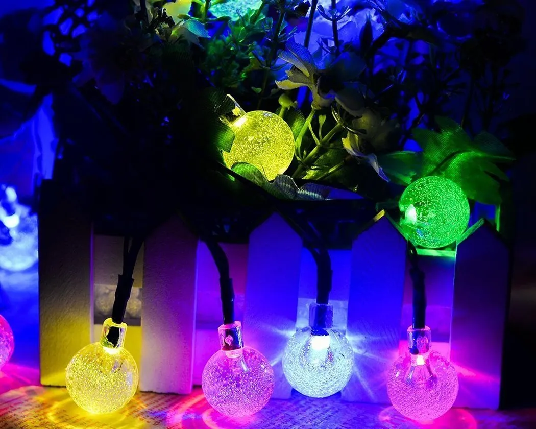 30 LED Solar Powered Ball String Lights