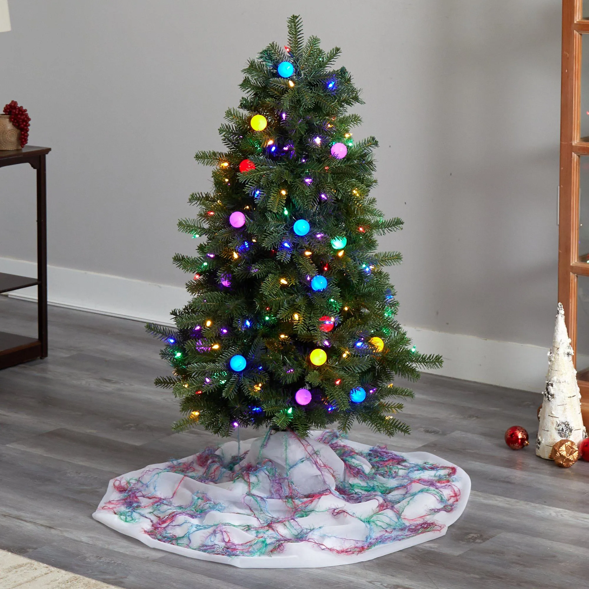 4’ Montana Mountain Fir Multi Color Artificial Christmas Tree