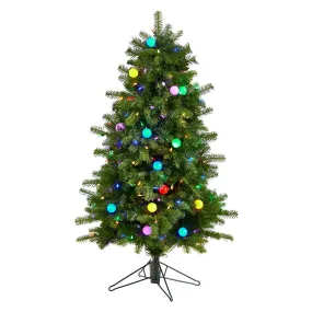 4’ Montana Mountain Fir Multi Color Artificial Christmas Tree