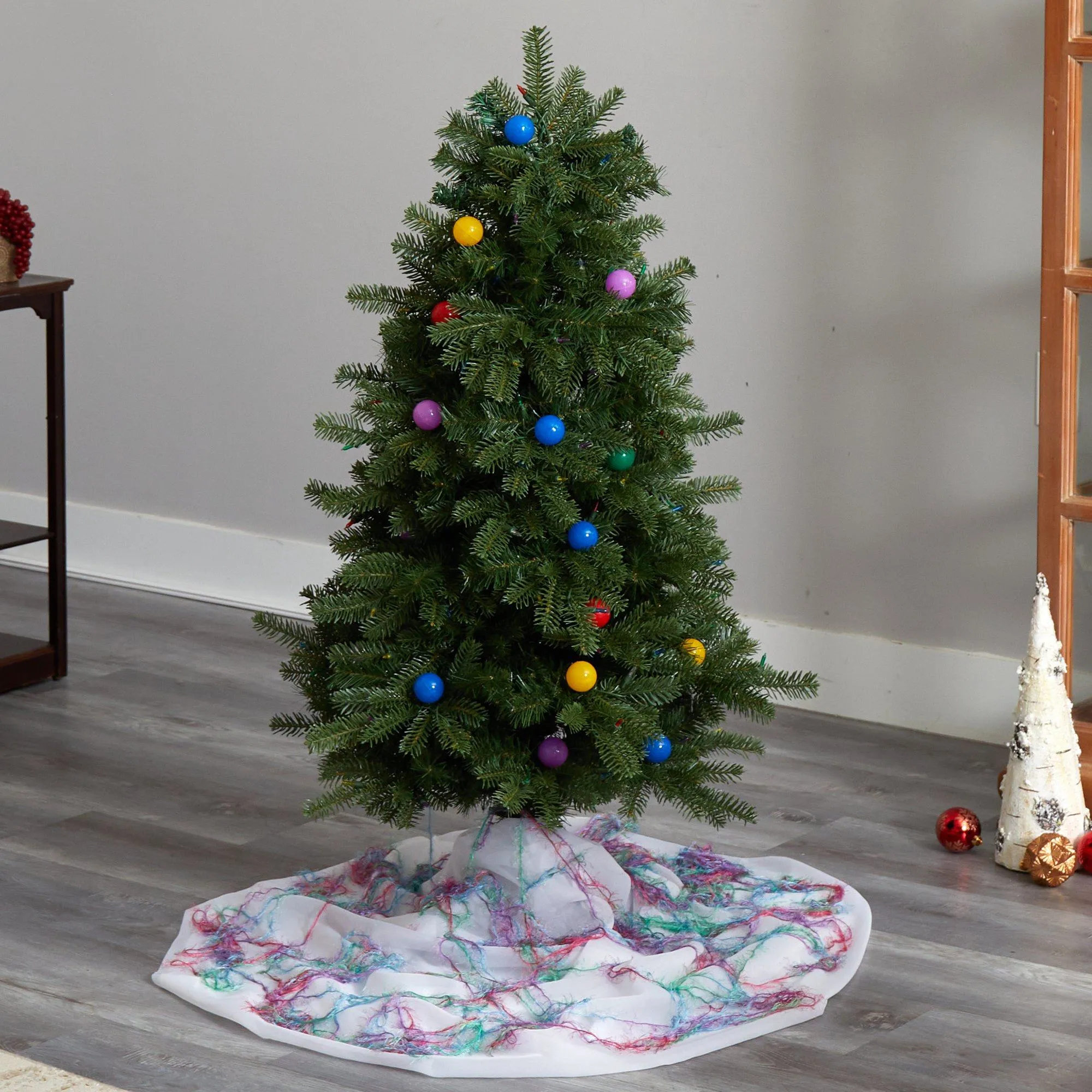 4’ Montana Mountain Fir Multi Color Artificial Christmas Tree