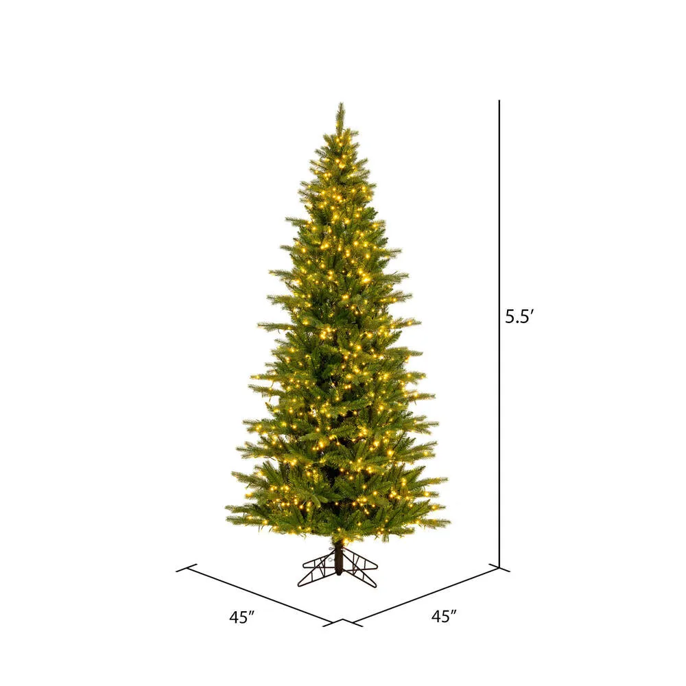 5.5' x 36" Brighton Pine Artificial Christmas Tree 3mm LED Color Changing Lights