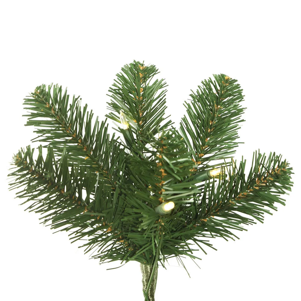 6.5' Oregon Fir Artificial Christmas Tree Wide Angle Single Mold Warm White LED