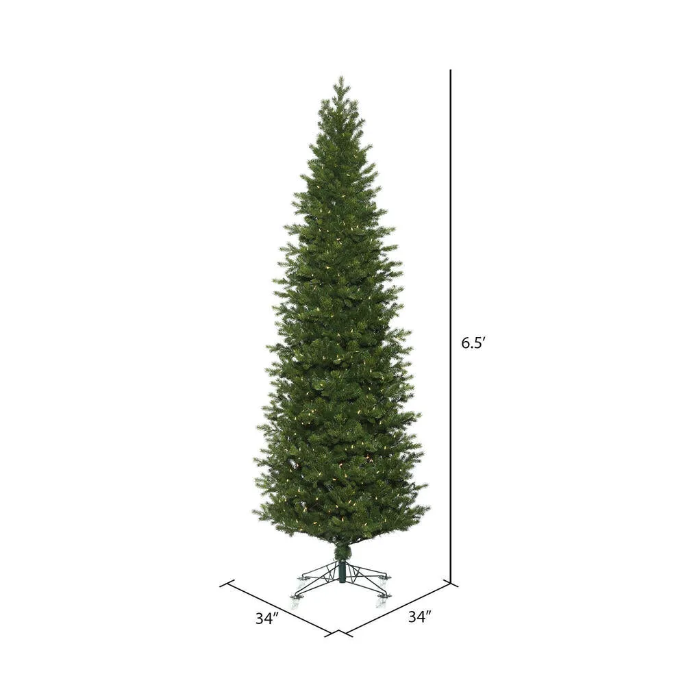 6.5' x 34" Eagle Fraser Fir Slim Artificial Xmas Tree Warm White Dura-lit LED