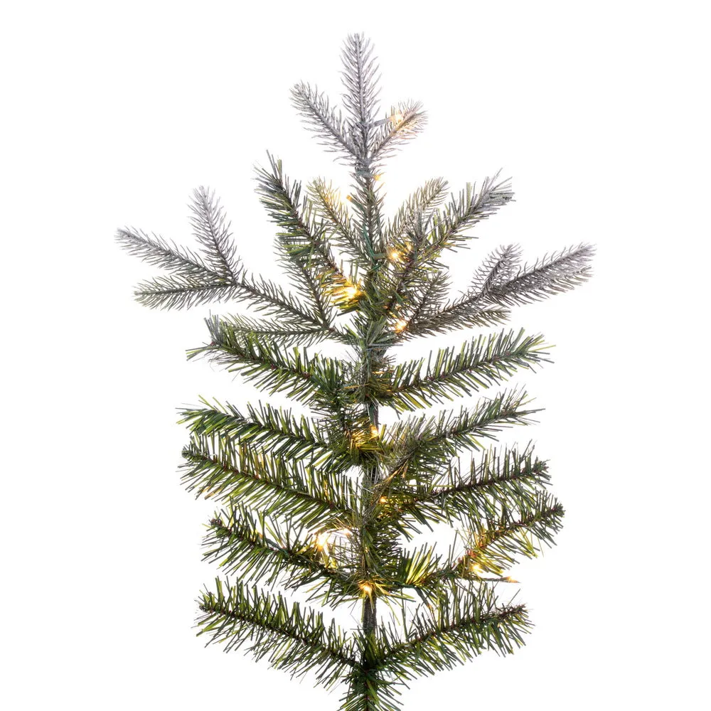 6.5' x 50" Frosted Douglas Fir Artificial Pre-Lit Xmas Tree Warm White 3mm LED