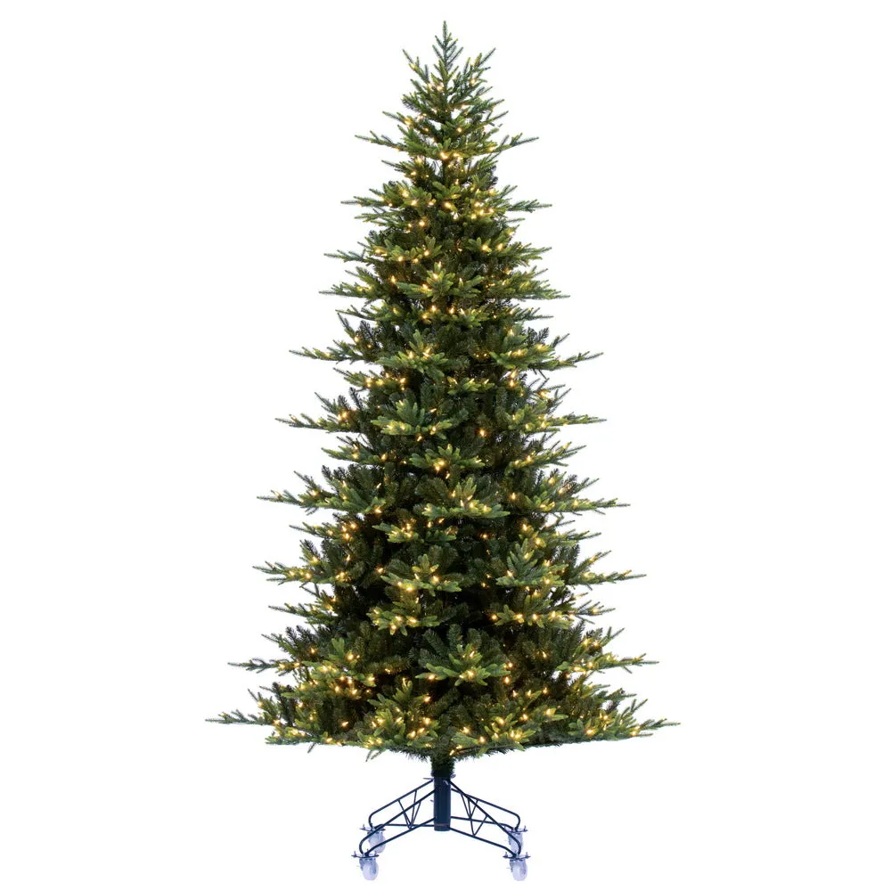 6.5' x 52" Vermont Fraser Fir Artificial Pre-lit Xmas Tree Warm White Lights