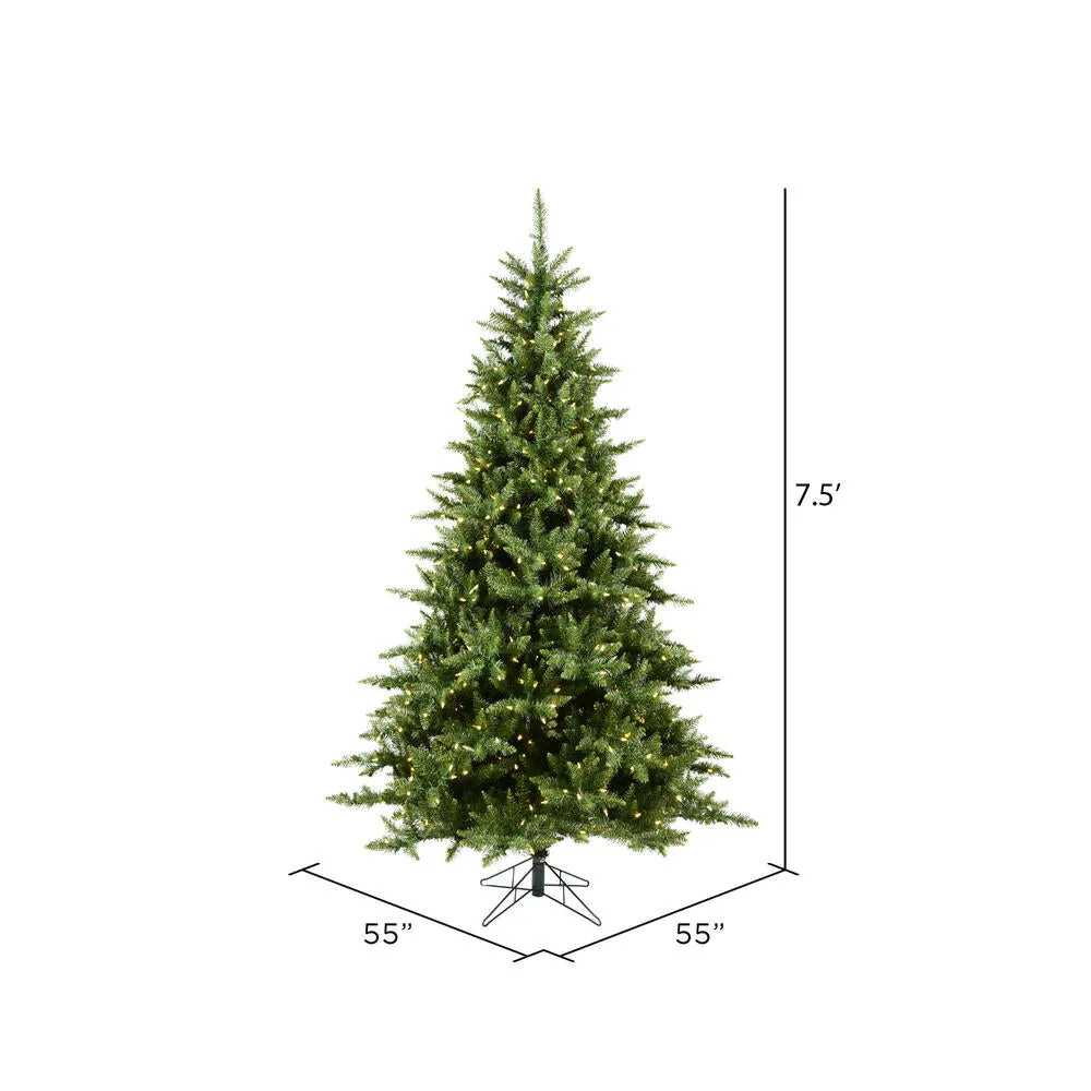 7.5' x 55" Camdon Fir Artificial Christmas Tree with Warm White Dura-lit LED