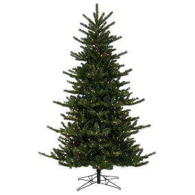 7.5' x 60" Decorator Pine Artificial Christmas Tree Clear Dura-lit Lights