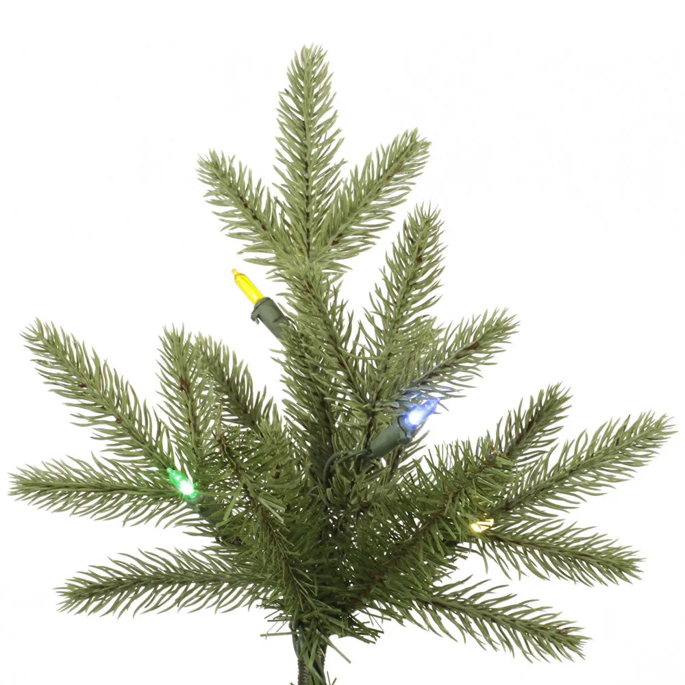 9' Fresh Balsam Fir Artificial Christmas Tree Multi-Colored Dura-Lit LED Lights