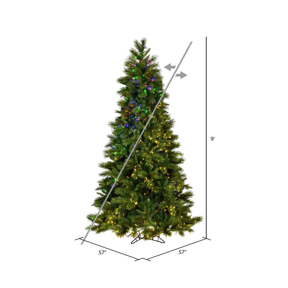 9' x 57" Brighton Pine Artificial Christmas Tree LED Color Changing Lights