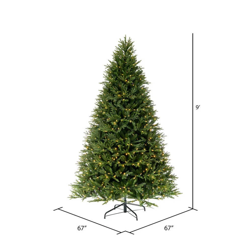 9' x 67" Tiffany Fraser Fir Artificial Christmas Tree with Warm White LED.