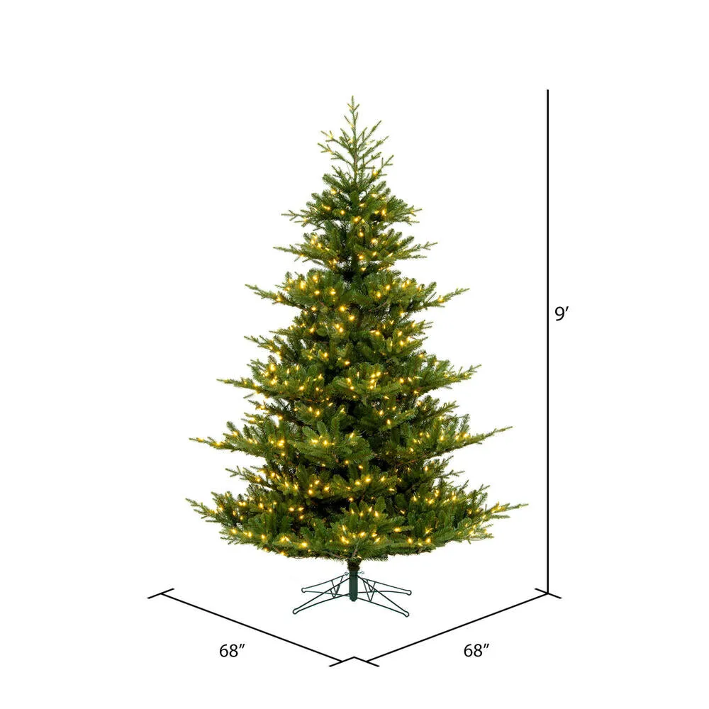 9' x 68" Hudson Fraser Fir Artificial Christmas Tree with Warm White LED.