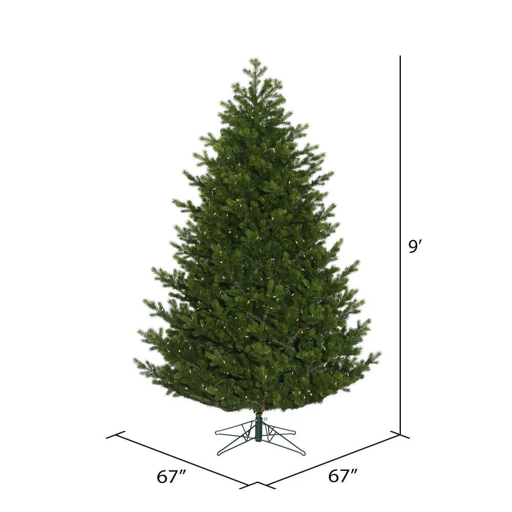 9' x 74" Eagle Fraser Full Artificial Xmas Tree with Warm White Dura-lit LED