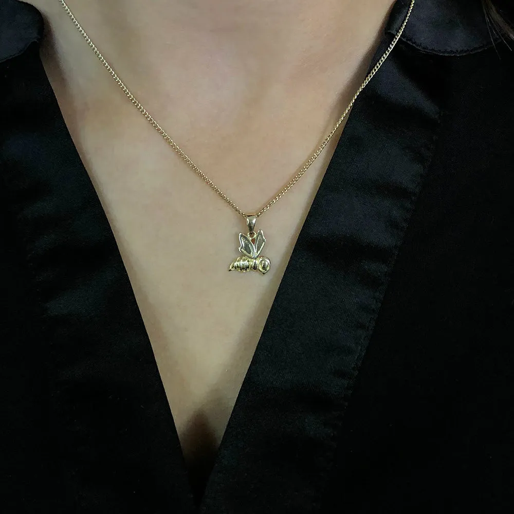 9ct Gold Honeybee Pendant