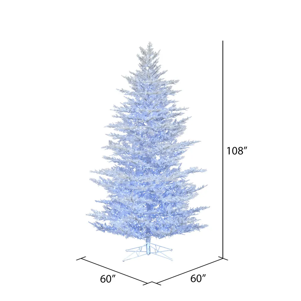 9'x60" Artificial Xmas Tree Low Voltage LED Pure White Wide Angle 3mm Light