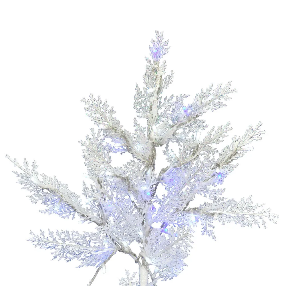 9'x60" Artificial XmasTree Low Voltage LED Pure White and Blue Wide Twinkle Lght