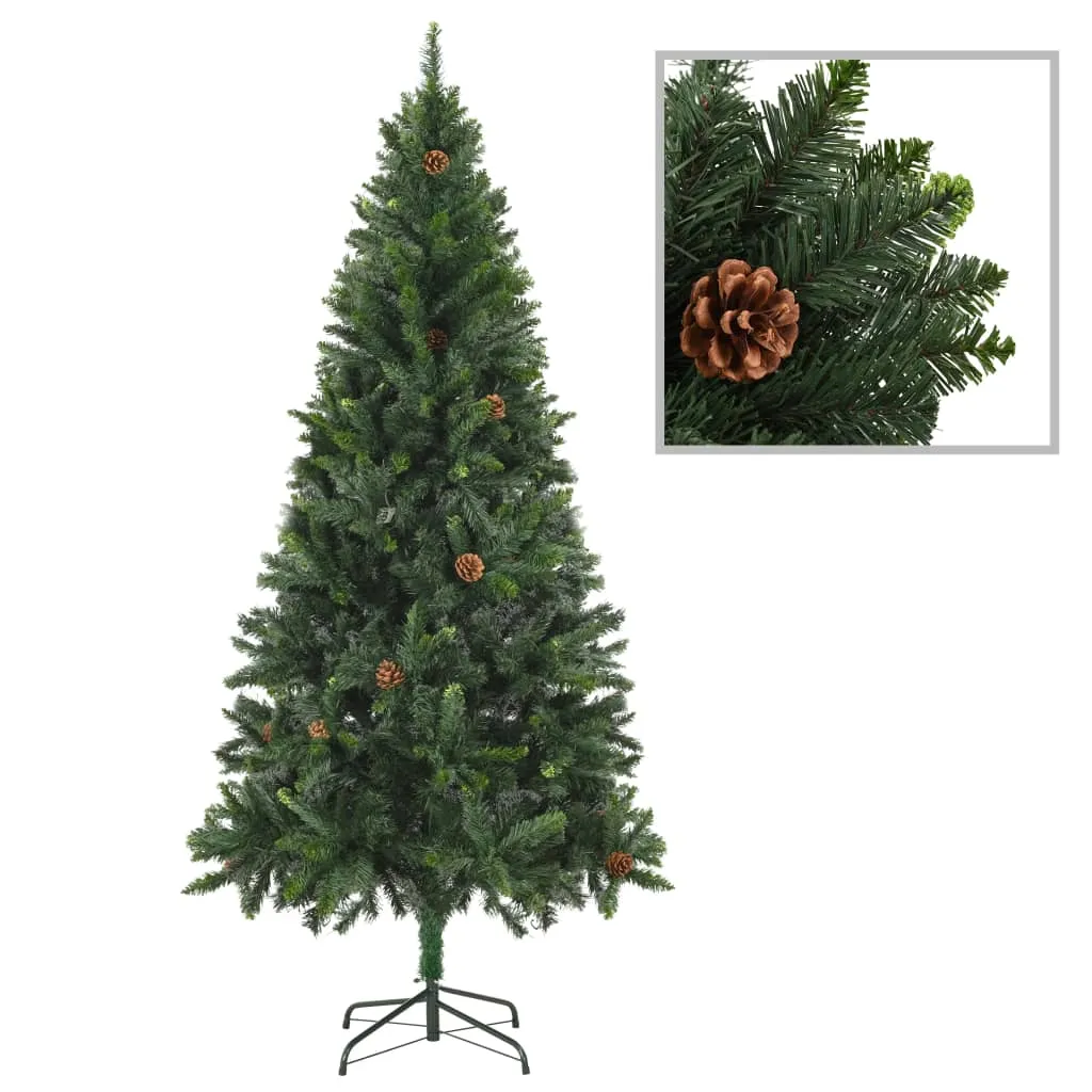 Artificial Christmas Tree with LEDs&Ball Set Green 210 cm