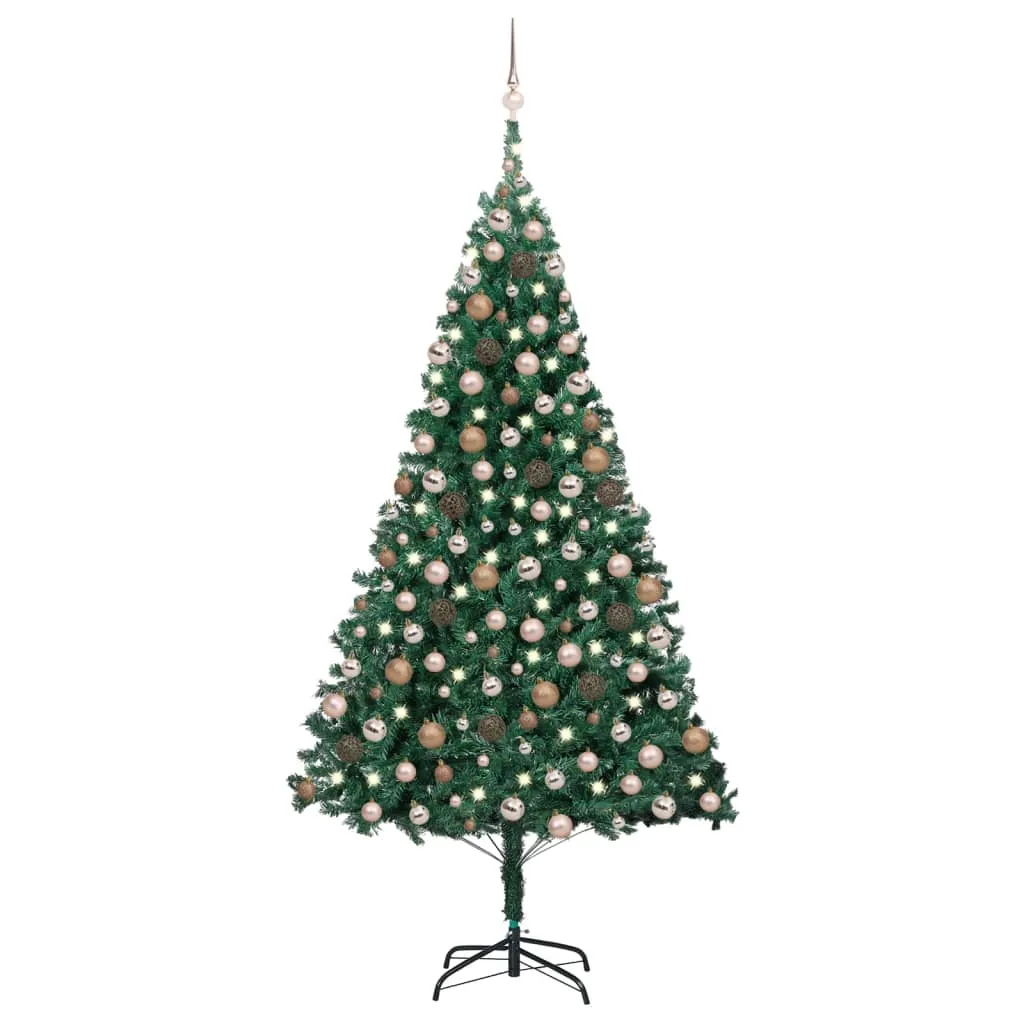 Artificial Christmas Tree with LEDs&Ball Set Green 240 cm