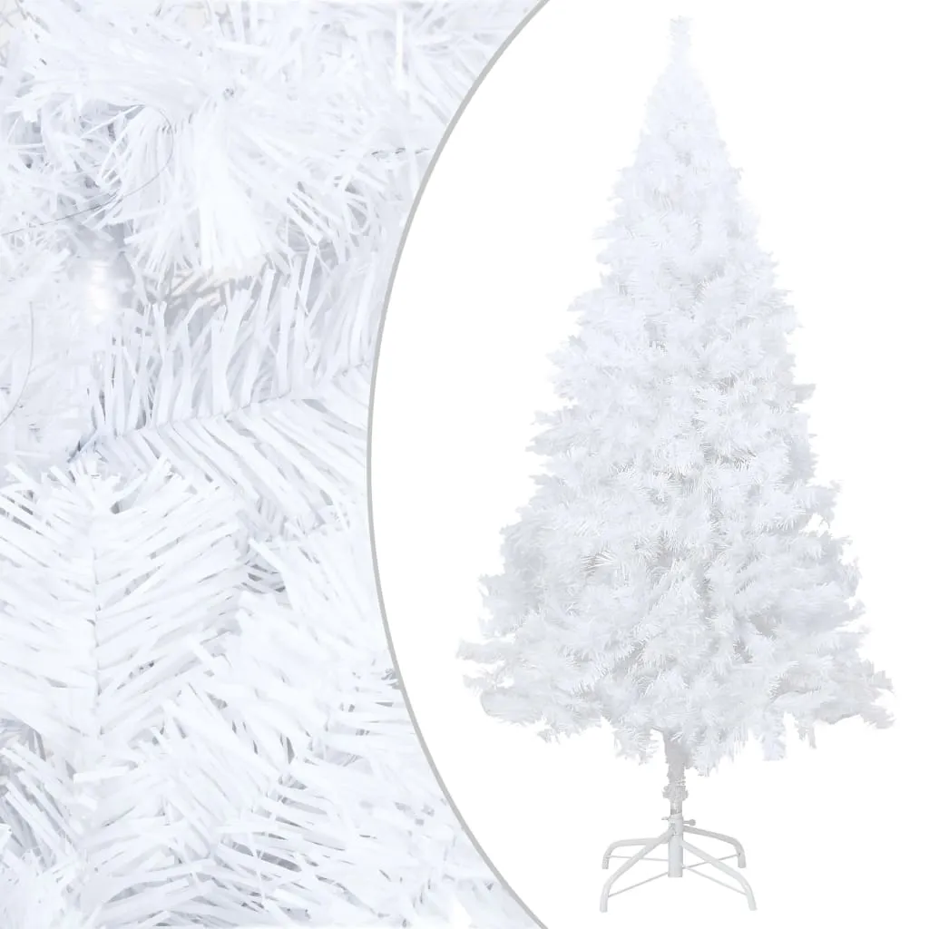 Artificial Christmas Tree with LEDs&Ball Set White 150 cm PVC