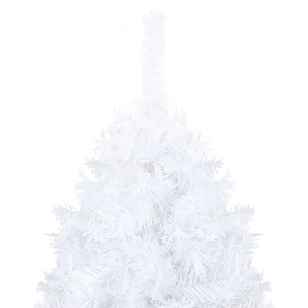 Artificial Christmas Tree with LEDs&Ball Set White 150 cm PVC