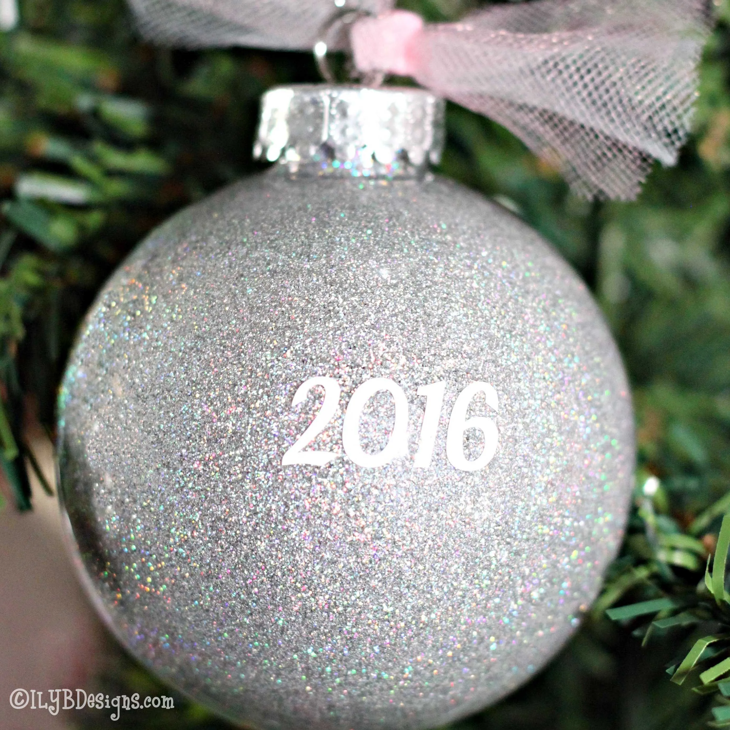 Baby's 1st Christmas Ornament | Personalized Glitter