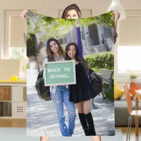 Back to School Campus Photo Commemoration Classmates Group Photo Custom Blanket