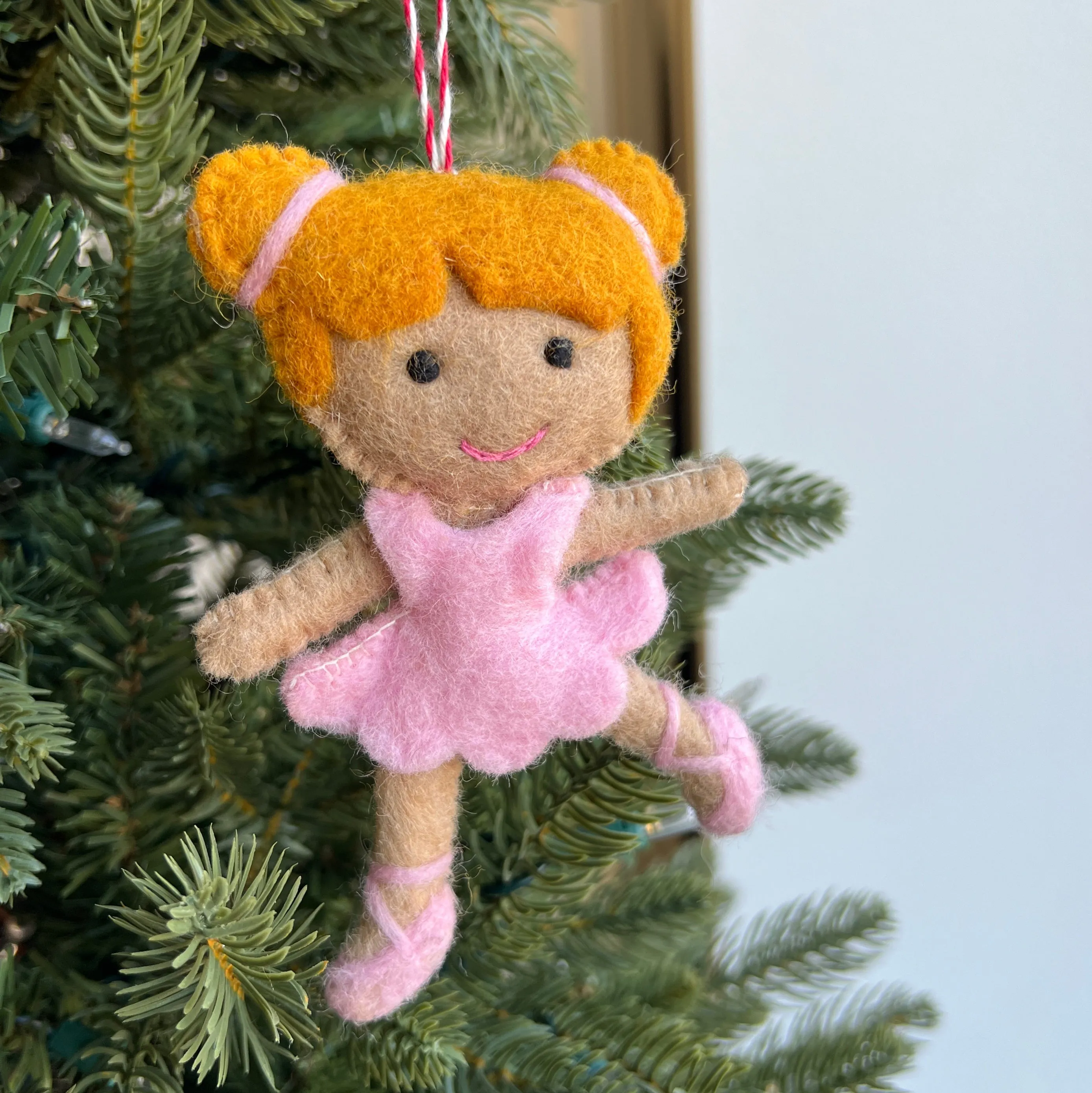 Ballerina Ornament, Felt Wool