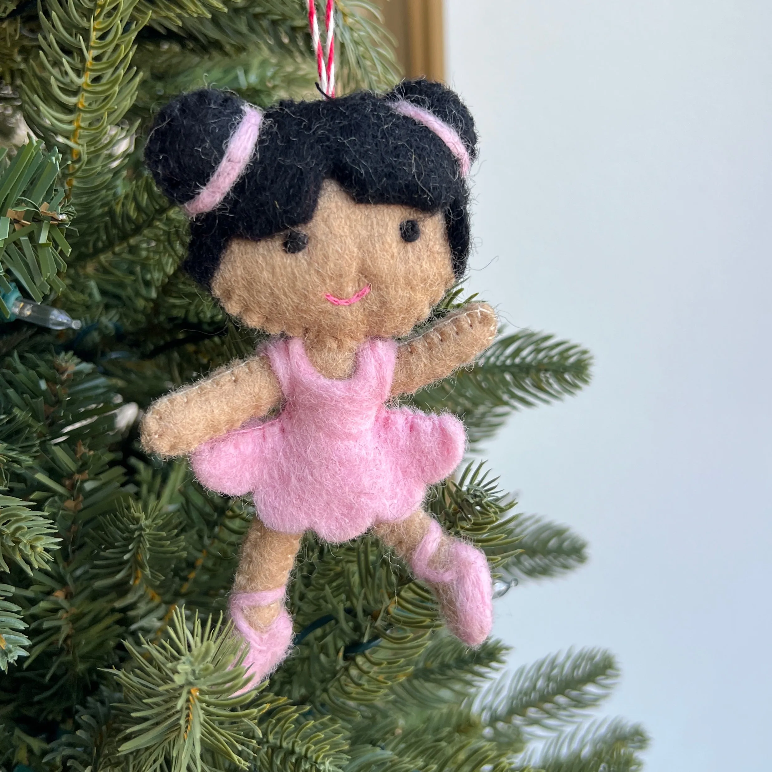 Ballerina Ornament, Felt Wool