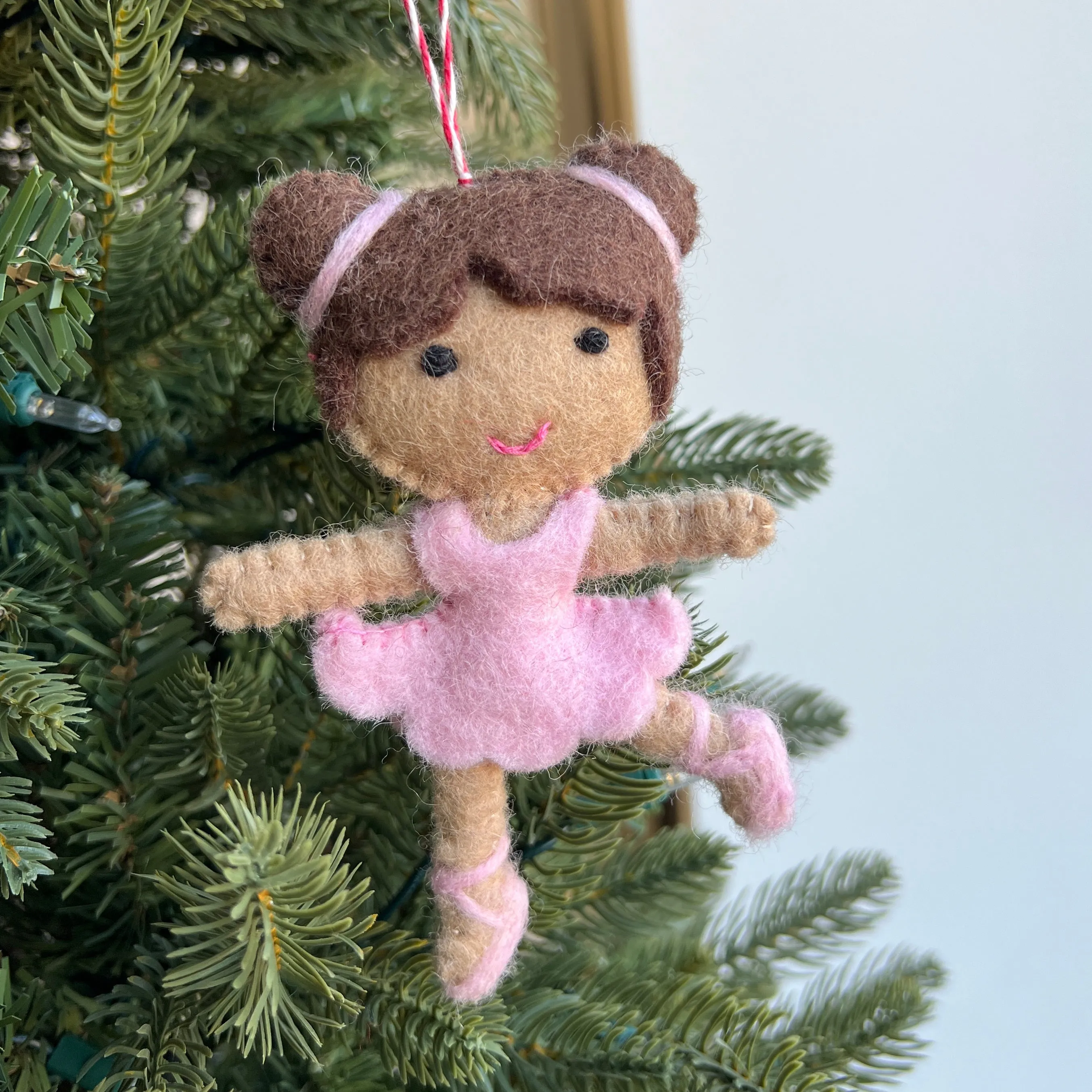 Ballerina Ornament, Felt Wool