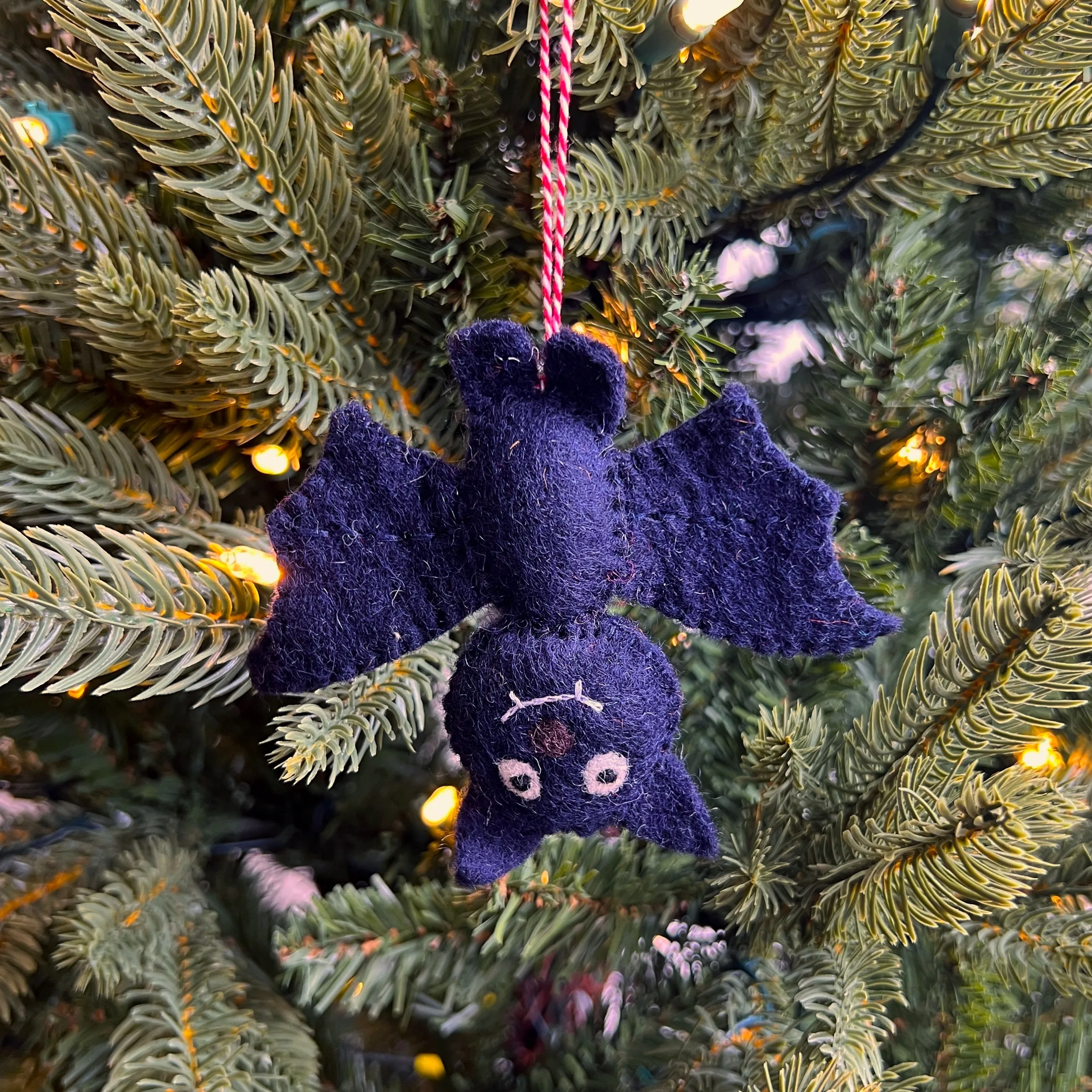 Bat Ornament, Felt Wool