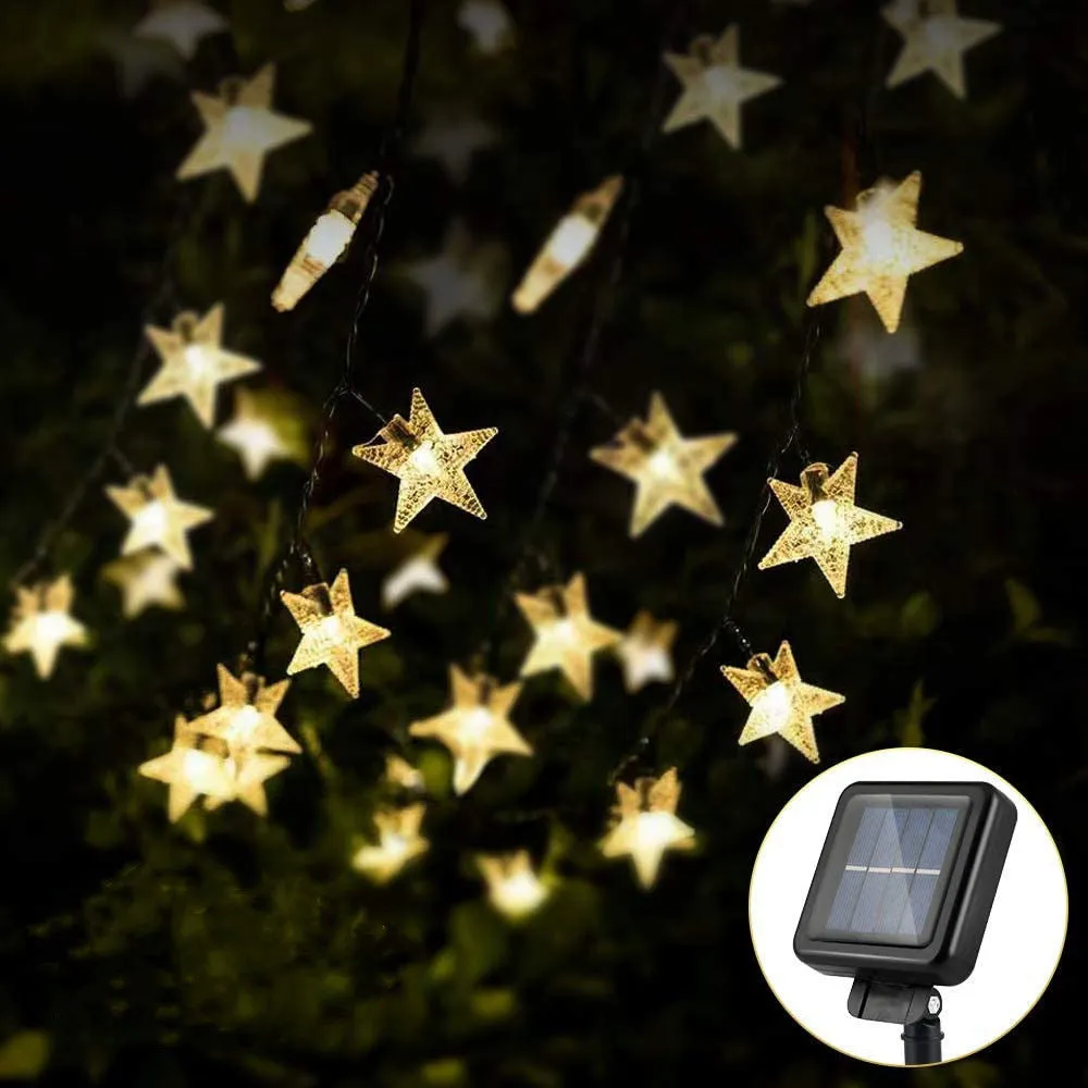 Bulk Star String Lights LED Colorful Solar Energy Lights Strings Wholesale