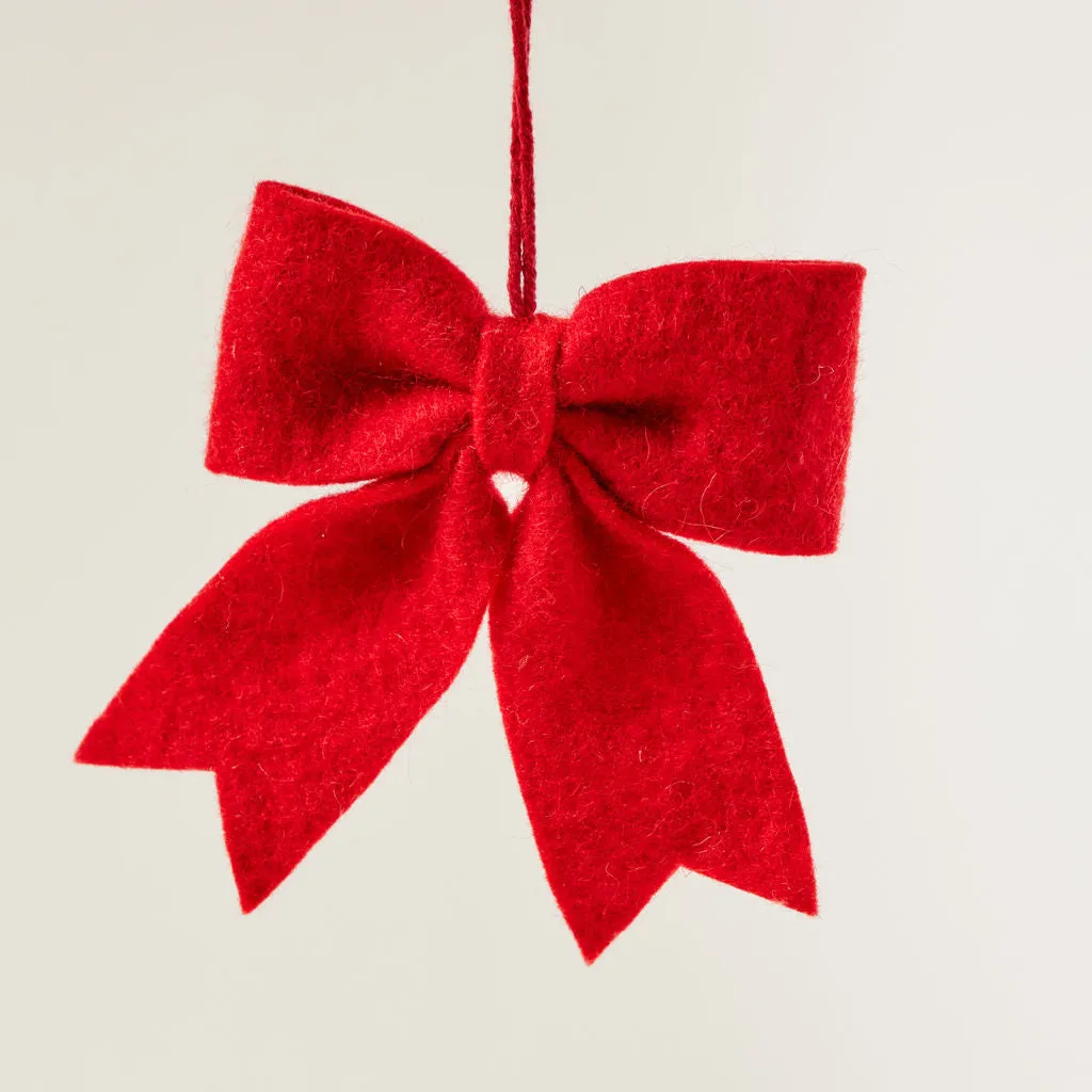 Bundle: Red Bow Ornaments Set of 4