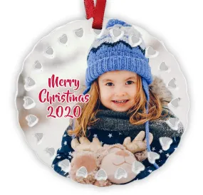 Ceramic Photo Christmas Ornament 2020 with Full Photo