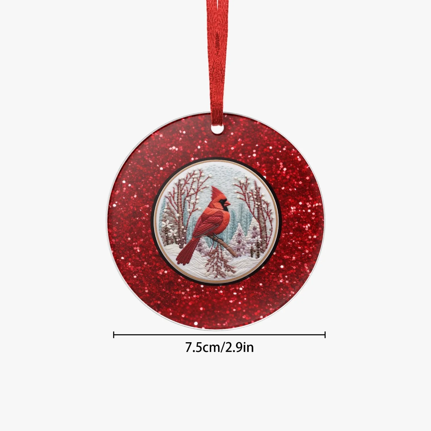 Christmas Cardinal Acrylic Ornament