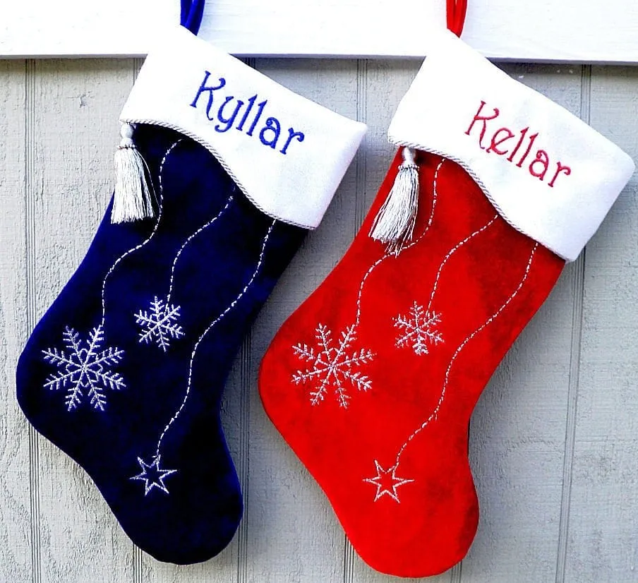 Christmas Stocking Personalized - Happy Santa, Snowman, Cat, Dog, Family XMAS Stockings