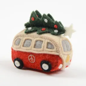 Christmas Tree Hippie Bus Ornament