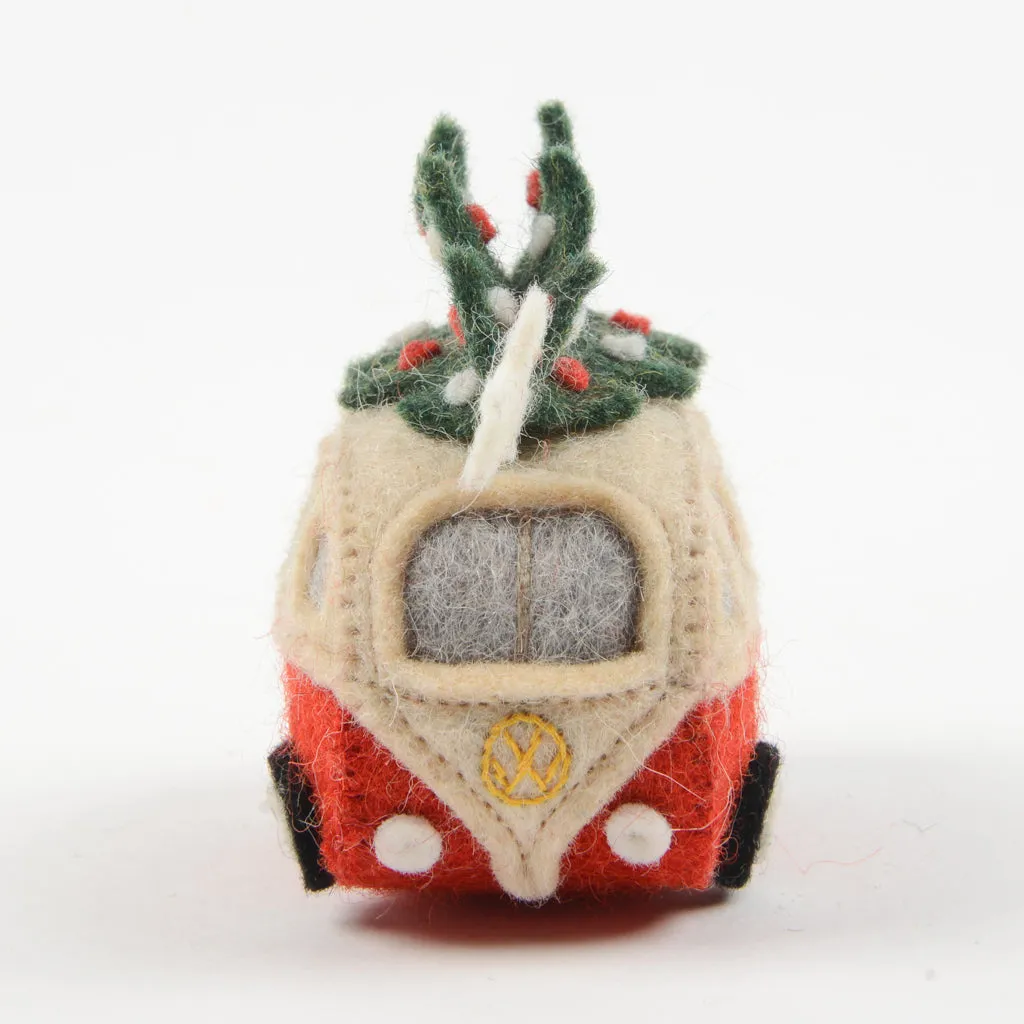 Christmas Tree Hippie Bus Ornament