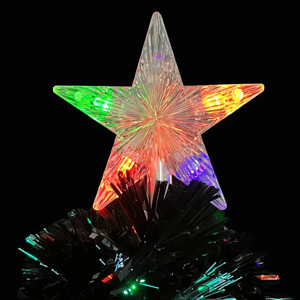 Christmas Tree with LED Snowflakes Black 64 cm Fibre Optic