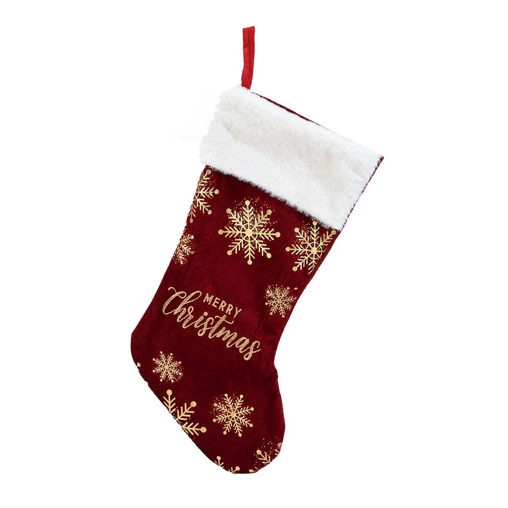 Classic Embroidered Gold Stocking Asst (54cm)