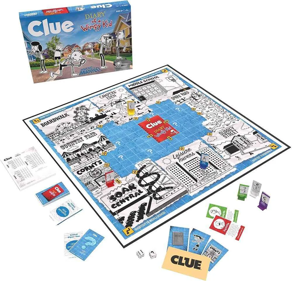 Clue Diary of a Wimpy Kid Mystery Board Game