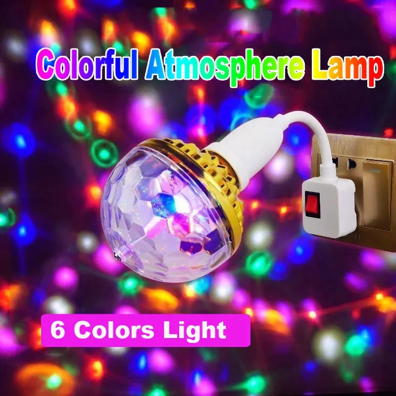 Colorful E27 Rotating Atmosphere 360 Magic Ball.