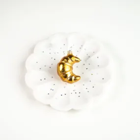 Croissant Polish Glass Mini Ornament