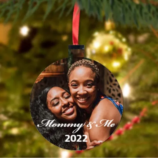 Custom Family Portrait Christmas Ornament 2022